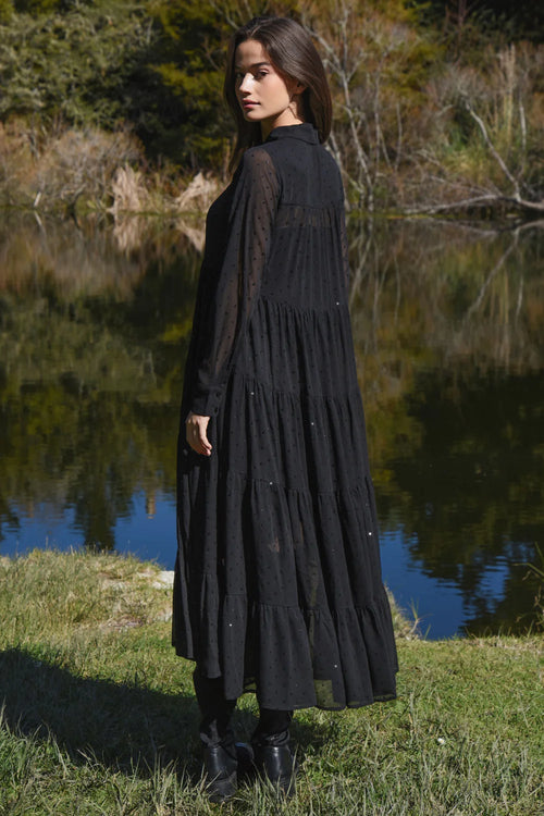COOP - SUN & THE SWOON Dress - Glitterati Black