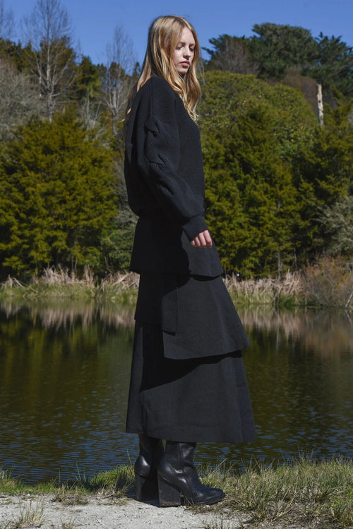 COOP - LAYERS OF LOVE Skirt - Knit's The Limit Black