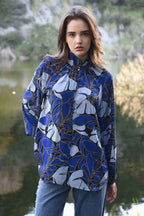 COOP - HIGH & MIGHTY Blouse - Leaf It To Me Blue