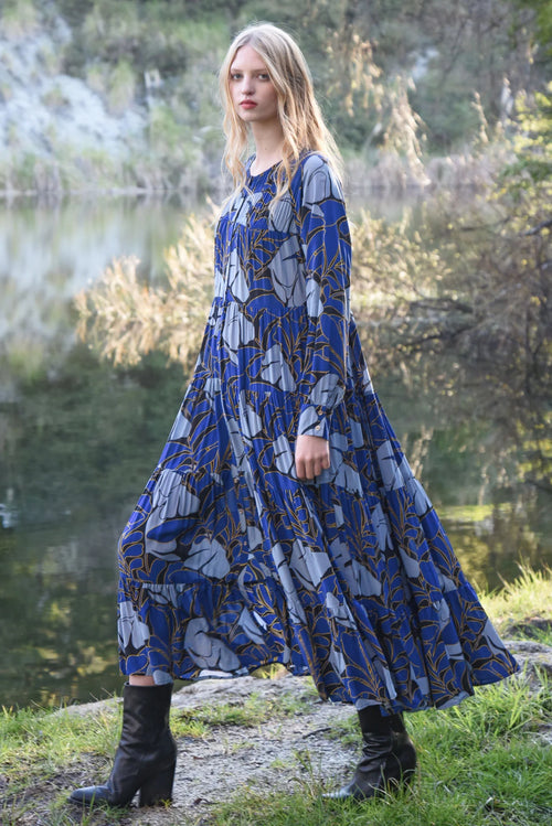 COOP - SWAY ALL DAY Dress - Leaf It To Me Blue