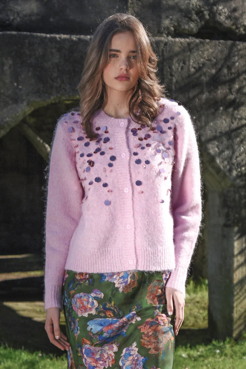 COOP - CARDI-BLING Cardigan - Shinny Side Up Pink