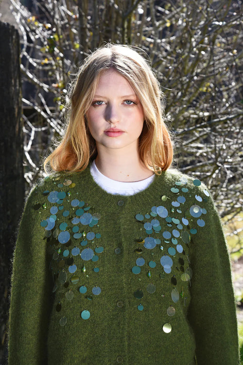 COOP - CARDI-BLING Cardigan - Shinny Side Up Green