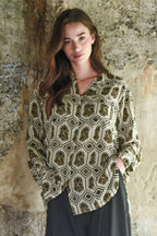 COOP - POCKET FULL OF CHIC Shirt - Snake Charmer Bronze