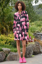 COOP - TIER-RIFIC Dress - Bow-Dacious Black/Pink Bow