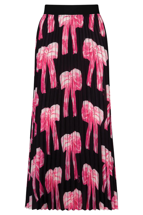 COOP CROWD PLEATER Skirt - Black/Pink