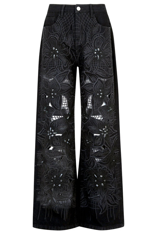 COOP - JEAN-IOUS Jeans - Black Floral & Hardy
