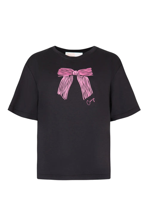COOP - BOW T-Shirt - Black/Pink