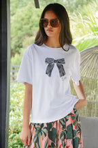 COOP - GOTTA BOW T-Shirt - White/Black