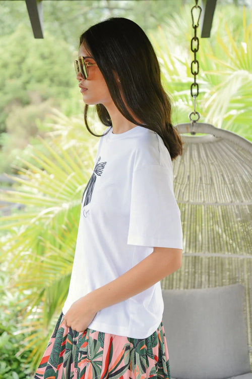 COOP - GOTTA BOW T-Shirt - White/Black