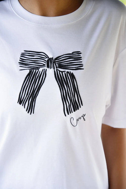 COOP - GOTTA BOW T-Shirt - White/Black