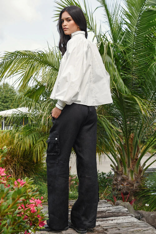 COOP - LINEN ON THE EDGE Trouser - Black
