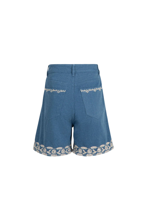COOP - SHORT & STITCHED Shorts - Denim Bling