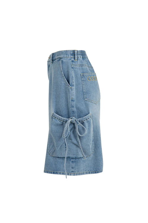 COOP - BOW TO GO Jort - Blue Denim
