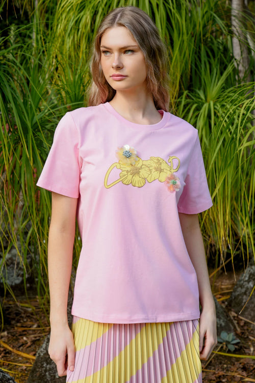 COOP - HIBISCUS HOLIDAY T-Shirt - Pink