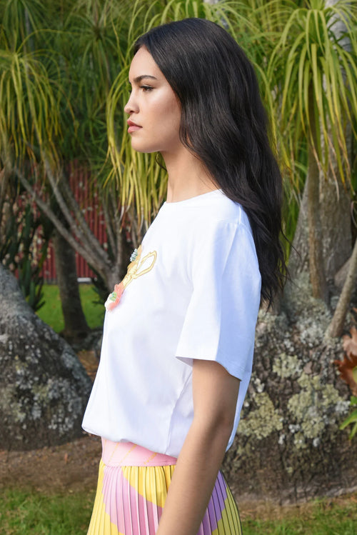 COOP - HIBISCUS HOLIDAY T-Shirt - White