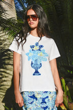 COOP - VASE-TERPIECE T-Shirt - White/Blue