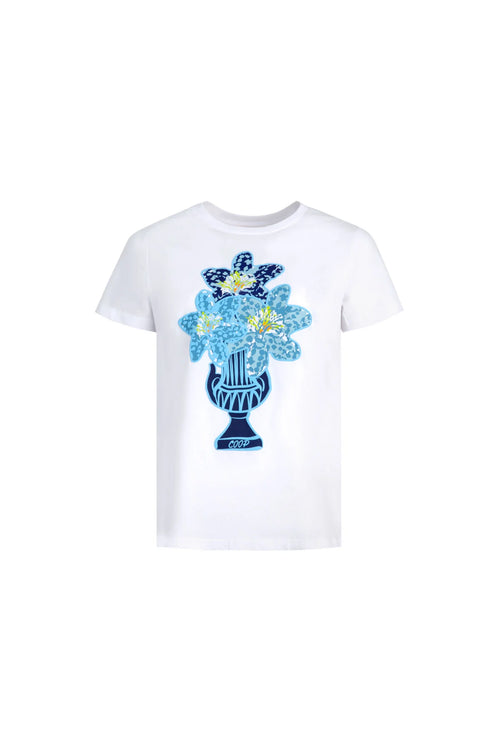 COOP - VASE-TERPIECE T-Shirt - White/Blue