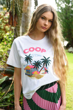 COOP - BEACHY KEEN T-Shirt - Pink/White