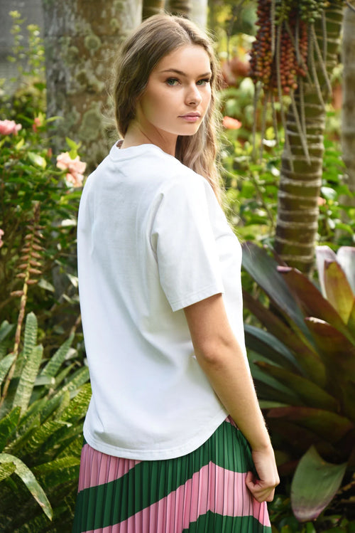 COOP - BEACHY KEEN T-Shirt - Pink/White