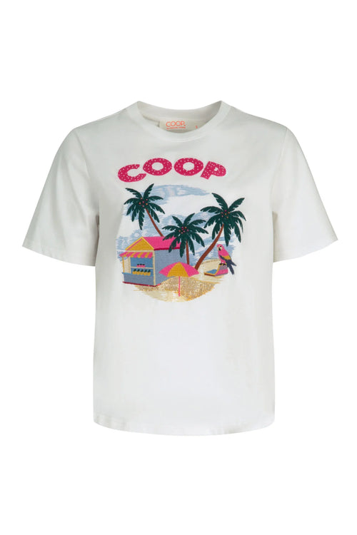 COOP - BEACHY KEEN T-Shirt - Pink/White
