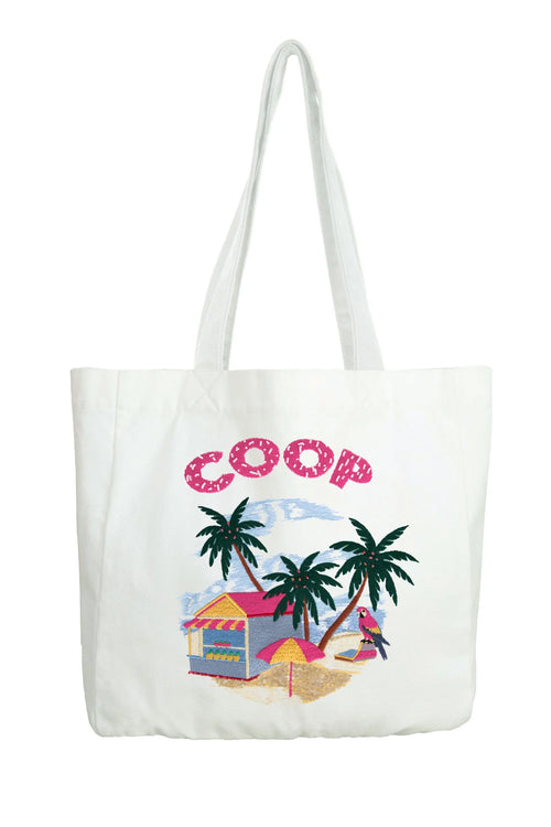 COOP - BAG TO THE BEACH Bag - White/Pink