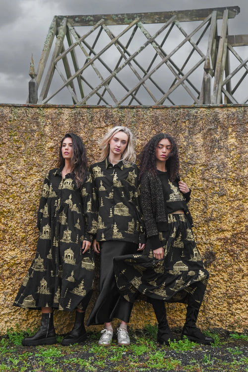 COOP - LOOM WITH A VIEW Dress - Black/Gold