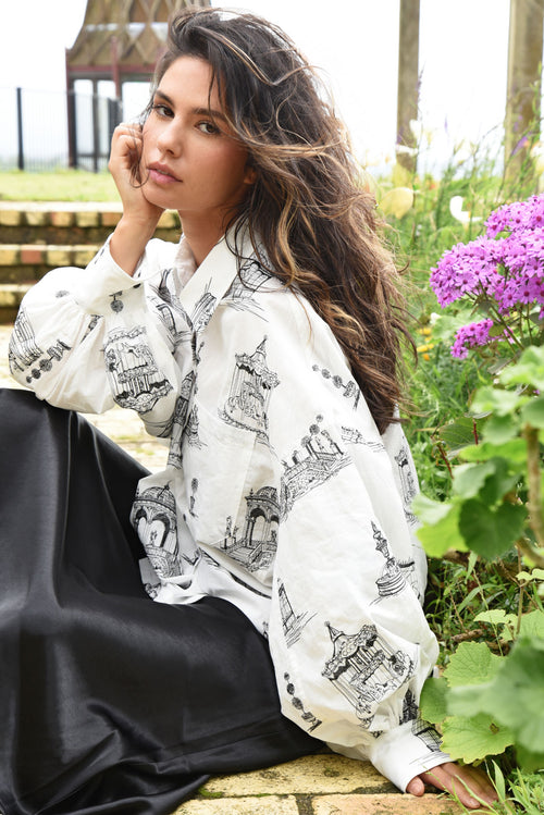 COOP - LOOSE & LUXE Shirt - White/Black