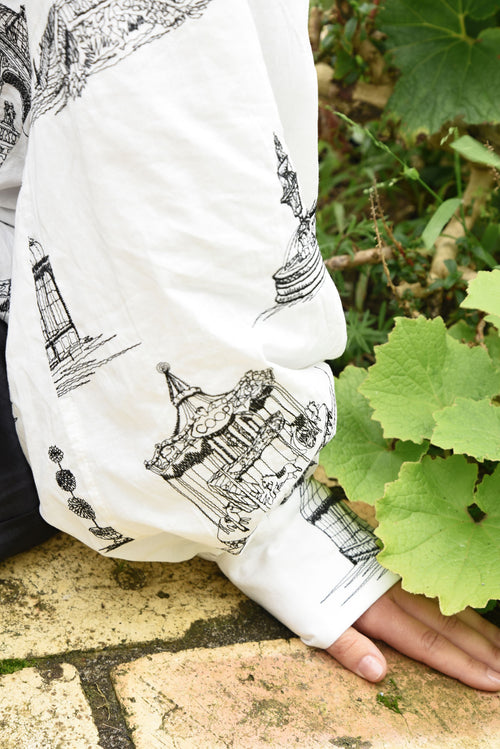 COOP - LOOSE & LUXE Shirt - White/Black