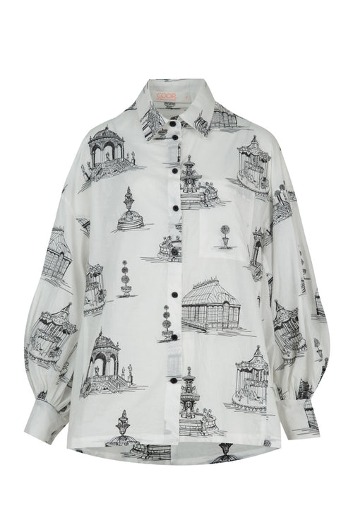 COOP - LOOSE & LUXE Shirt - White/Black