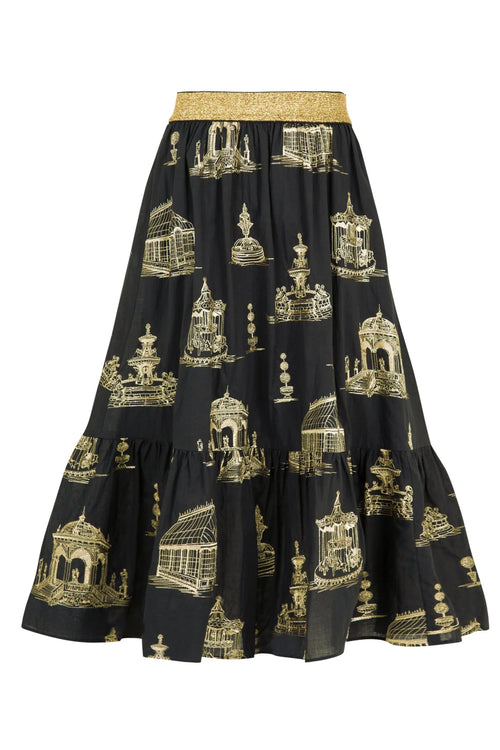 COOP - TOILE YOU BELIEVE IT? Skirt - Black/Gold