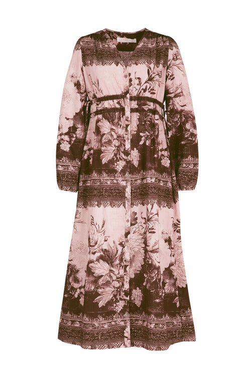 COOP - RUCHE WITH IT Dress - Peony Lane Pink/Brown