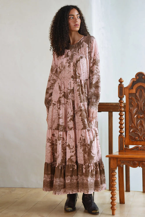 COOP - SWAY ALL DAY Dress - Pink/Brown