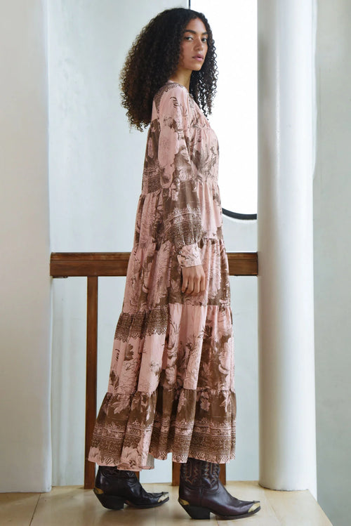 COOP - SWAY ALL DAY Dress - Pink/Brown
