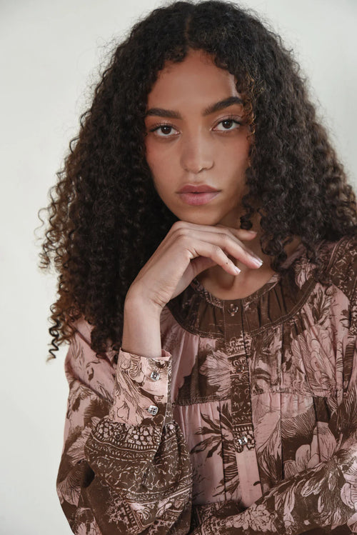 COOP - SWAY ALL DAY Dress - Pink/Brown