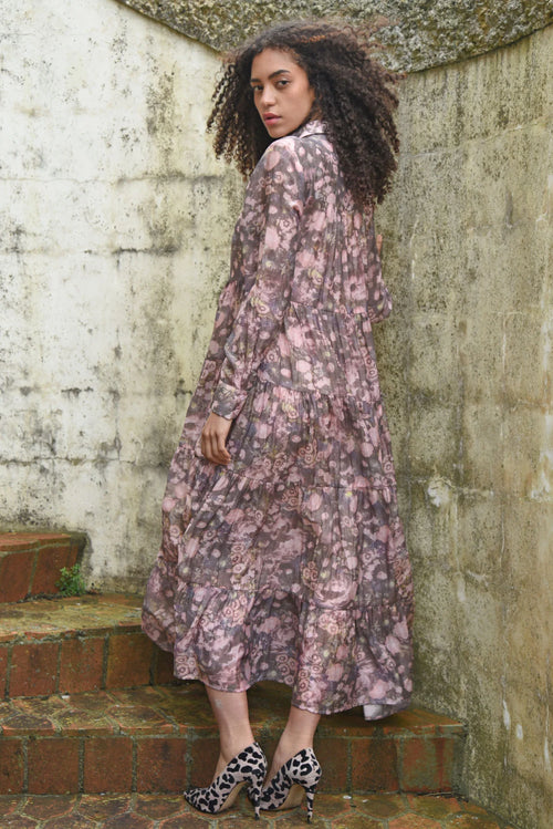 COOP - SUN & THE SWOON Dress - Pink/Grey