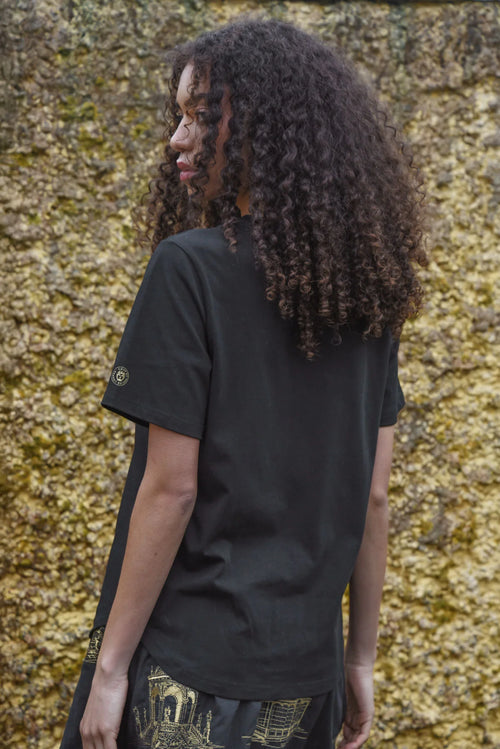 COOP - FOUNTAIN OF SPARKLE T-Shirt - Black/Gold