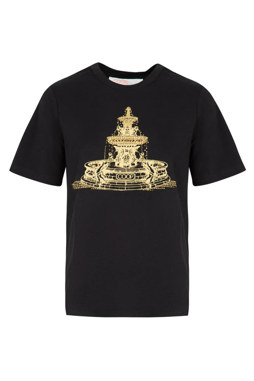COOP - FOUNTAIN OF SPARKLE T-Shirt - Black/Gold