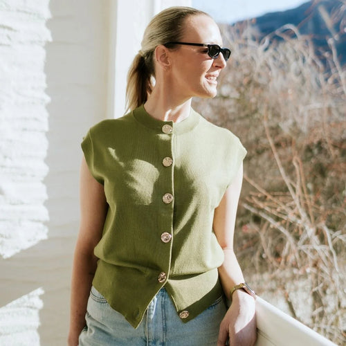 MOKE - CAMILLA Sweater Vest - Avocado