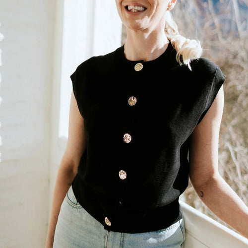 MOKE - CAMILLA Sweater Vest - Black