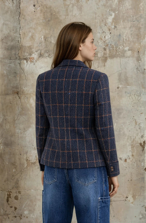 MOSS - MATEO Jacket - Navy Plaid