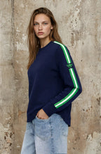MOSS - BIANCA Sweatshirt - Navy/Green