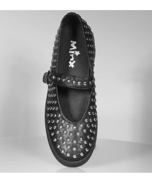 Minx - STANLEY  Stud Black Shoe