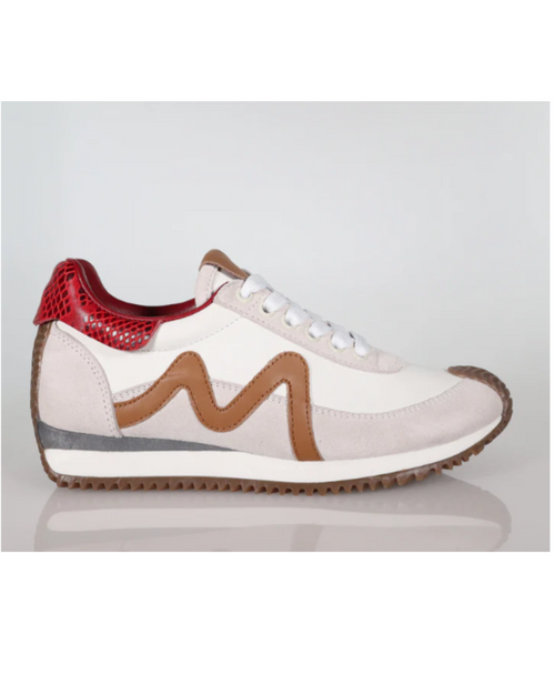 Minx - MARVEL Ivory, Tan & Red Sneaker