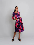 Alquema - 3/4 Sleeve Smash Pocket Dress in Sweet Pea
