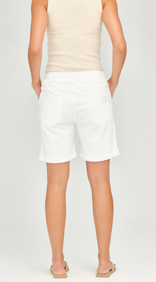 Junkfood - Crew Short in White with Pink Trim