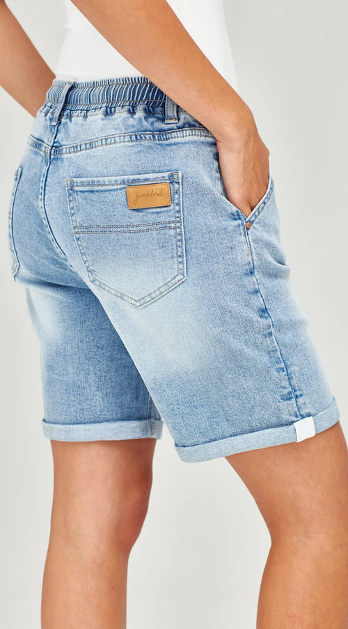 Junkfood - Crew Shorts Blue Ecru