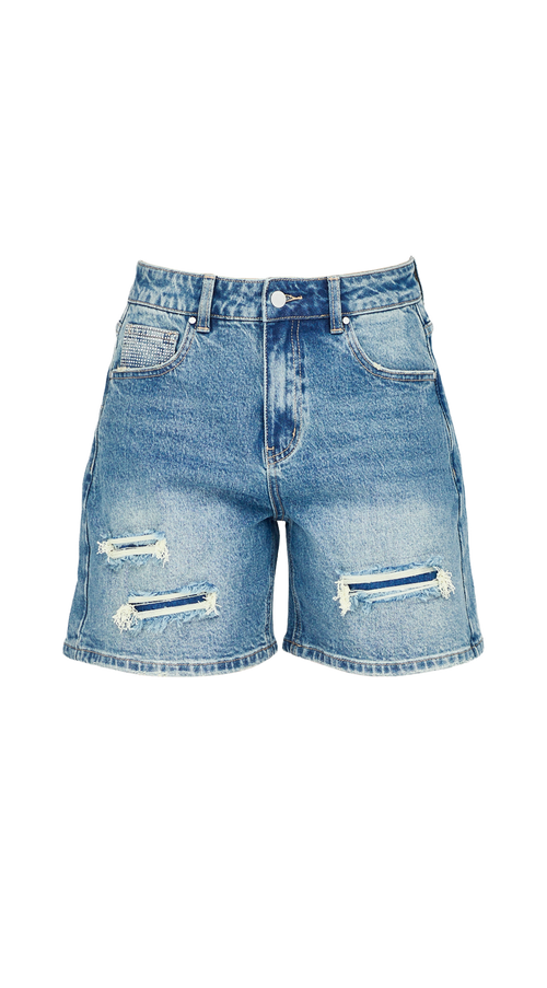 Junkfood - Disco Short in Dk Denim