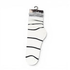 MINX - Double Stripe Frill Sock - White