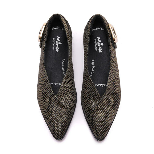 MINX - ENCHANTED Slip-On Shoe - Black/Gold Emboss