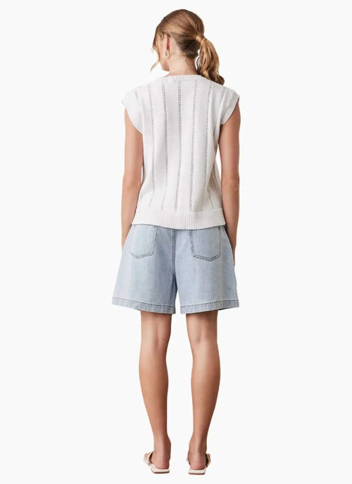 Esmaee Pioneer Knit Tank - White